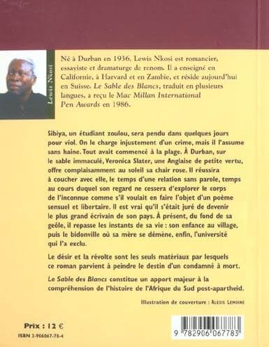 Le sable des blancs, Lewis Nkosi